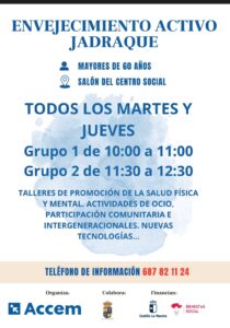 Lee más sobre el artículo Talleres envejecimiento activo