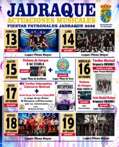 Lee más sobre el artículo Musica Fiestas Patronales Jadraque 2026