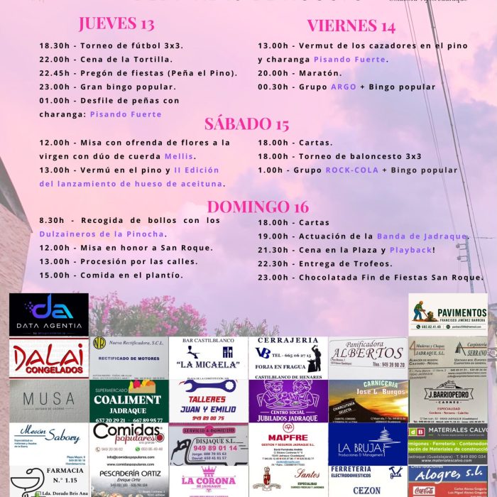 Fiestas 2026 Castiblanco de Henares
