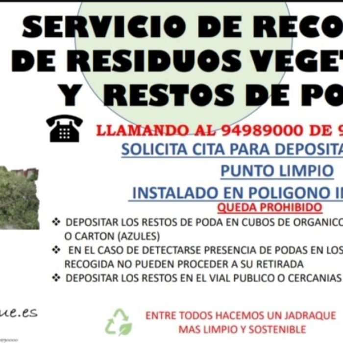 Limpieza de solares y restos de poda