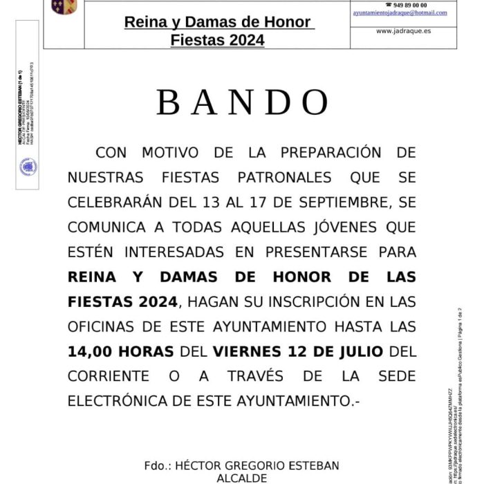 Bando Damas de Honor 2024