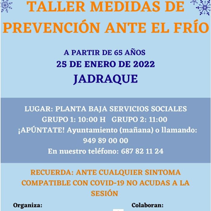 Taller de prevención ante el frio para mayores