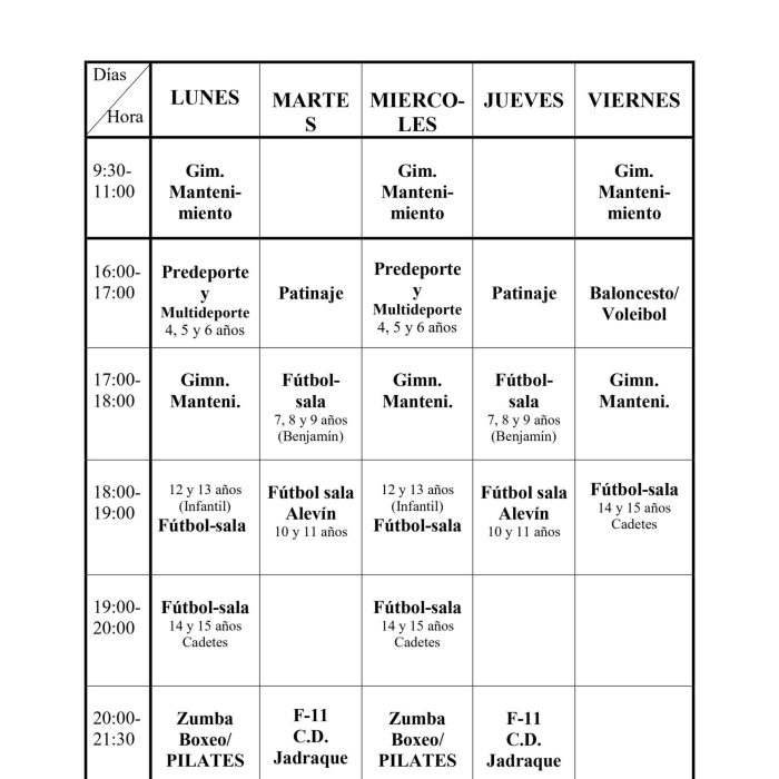Escuelas Deportivas