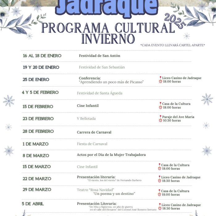 Programación Cultural Invierno