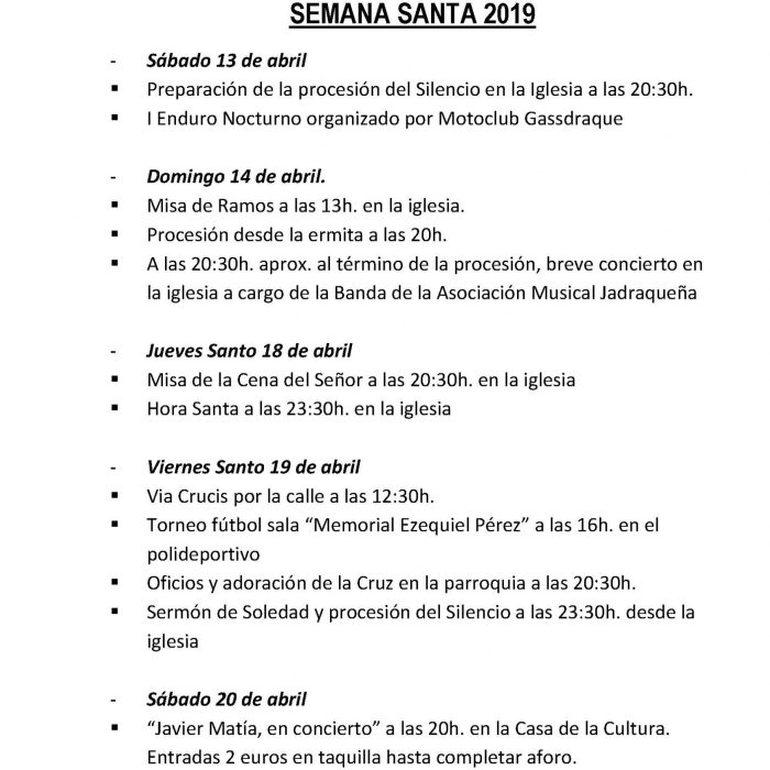 SEMANA SANTA JADRAQUEÑA